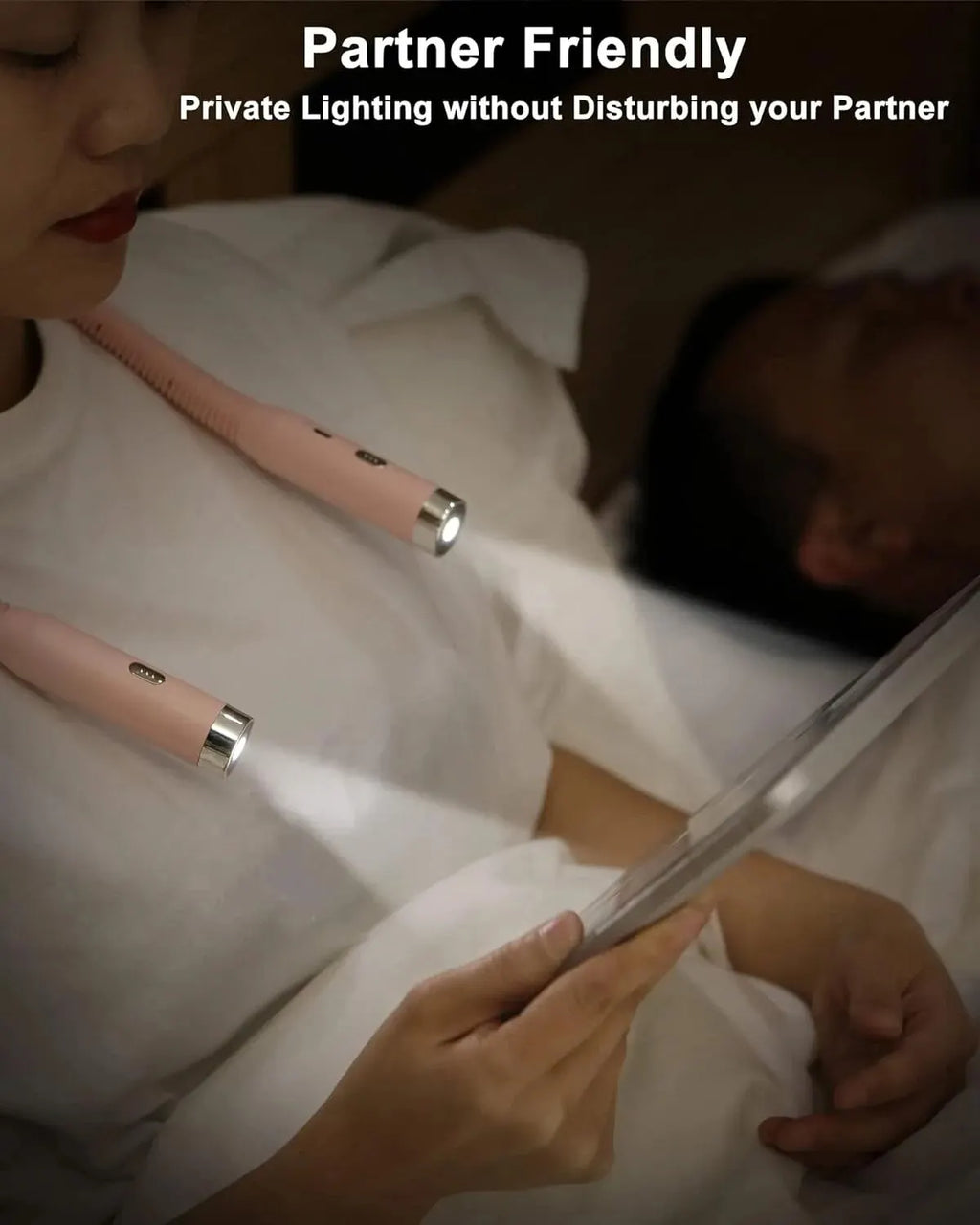 Luz LED para el cuello, 3 modos, lámpara de lectura para abrazos, lámpara portátil recargable para libros, novedad, linterna para libros, luz nocturna para el cuello