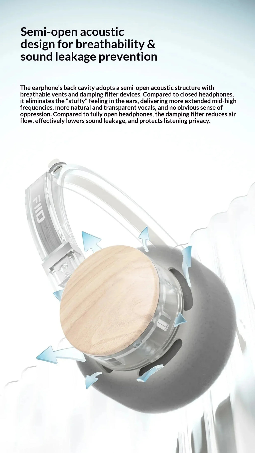 Auriculares Fiio Eh11 Retro Over-Ear Bluetooth con Controlador Dinámico Grande de 40 mm, Carcasa Mecánica, Auriculares con Audio de Alta Resolución Ldac