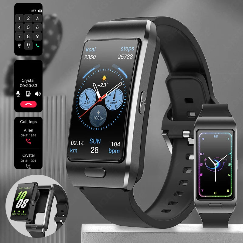 Reloj inteligente LIGE 2 en 1 TWS auriculares 1,57 "hombres mujeres GPS deportes Fitness ECG relojes de ritmo cardíaco Bluetooth llamada música Smartwatch
