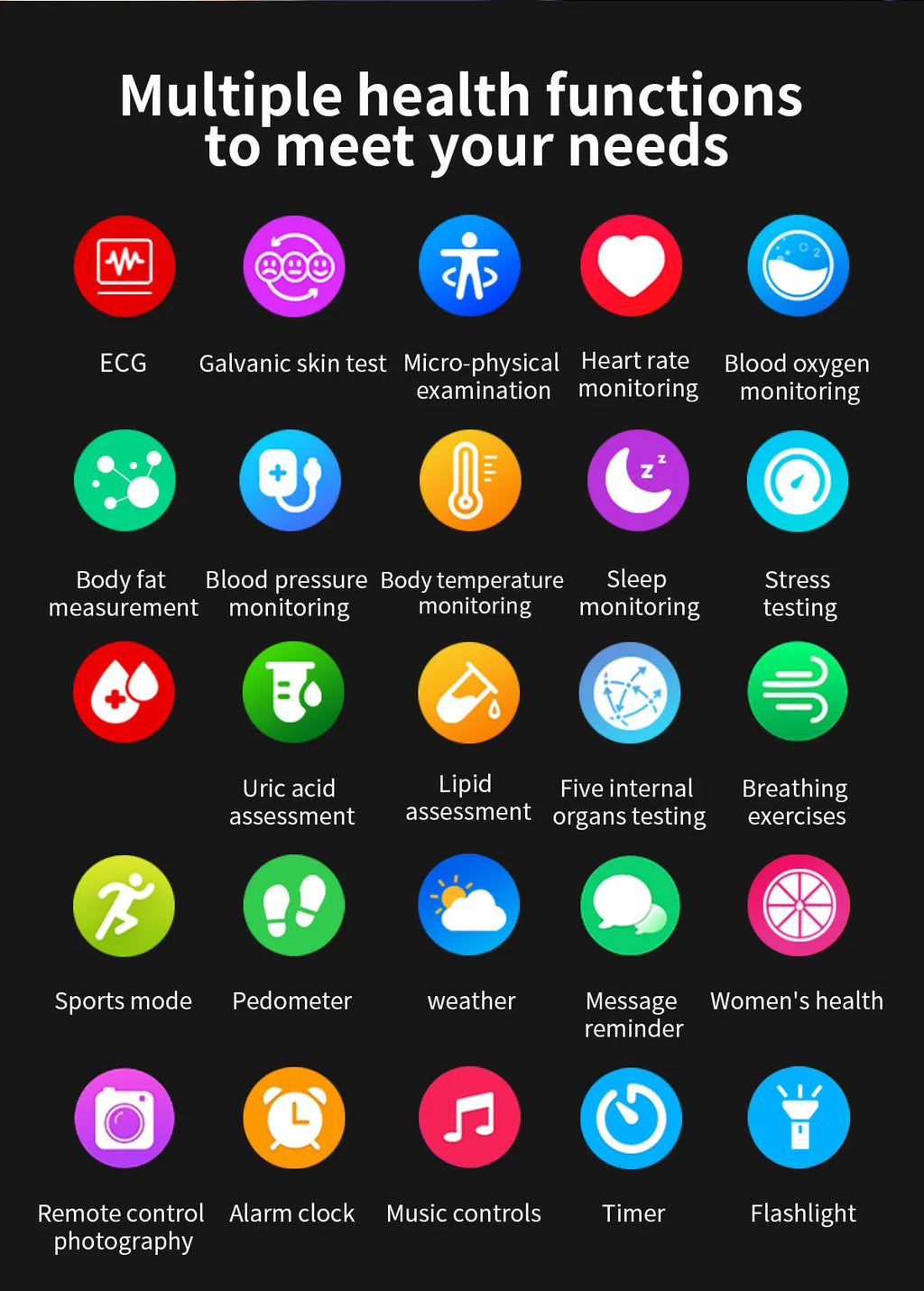 Reloj Inteligente ECG Mujer Bluetooth Voz AI