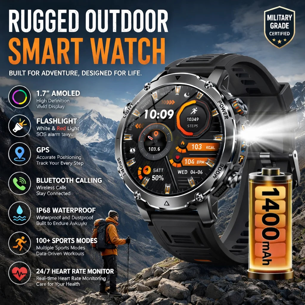 LIGE TANK Ultra Reloj Inteligente Militar 10ATM