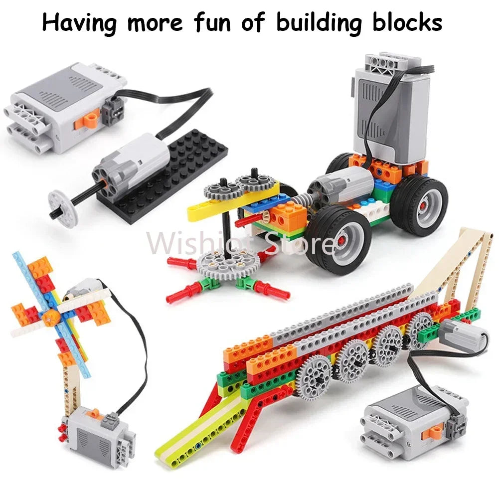 Funciones de energía técnica MOC compatibles con Legoeds, Motor M 8883, Control remoto modificado, grupo de energía, tren, caja de batería de litio 9686