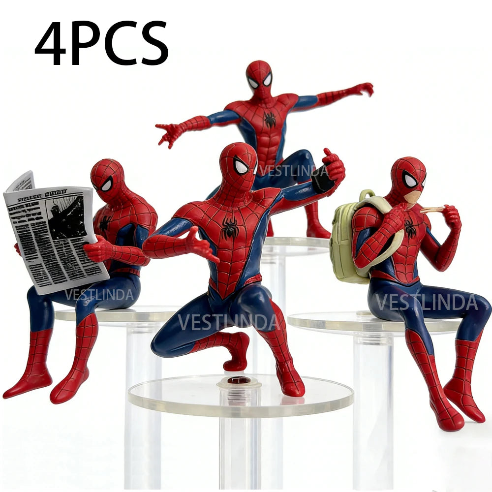 Mini Figuras de Superhéroes de 7-9 cm, Modelo de Spiderman, Juguete Coleccionable, Estatuilla de Películas Clásicas, Decoración Portátil para Escritorio, Juguetes Divertidos