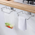 Soporte para Bolsas de Basura para Puerta de Armario de Cocina, Organizador de Basura de Acero Inoxidable para Armario