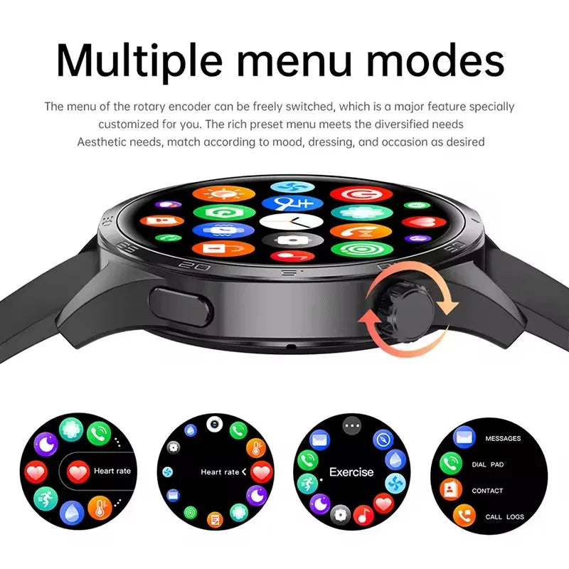 Nuevo watch5 Pro GPS NFC reloj inteligente hombres 360*360 pantalla AMOLED ritmo cardíaco Bluetooth llamada IP67 impermeable hombre Smartwatch 2025