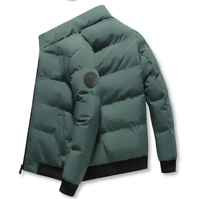 Chaqueta de Abrigo con Cremallera para Hombre – Gruesa y Cálida