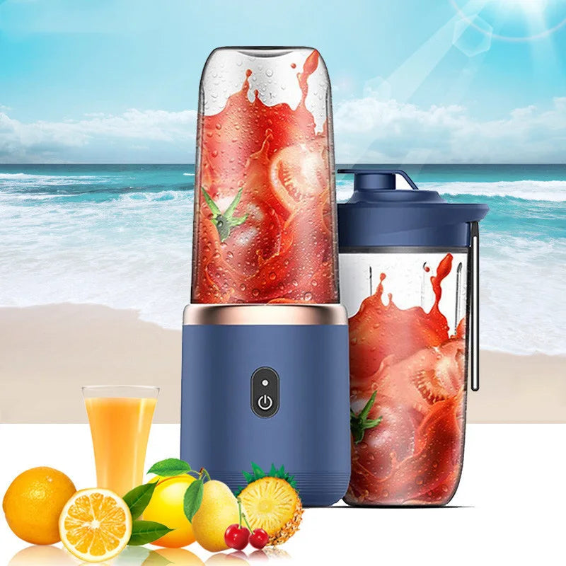Exprimidor Eléctrico Portátil 300ml de Doble Engranaje con Carga Inalámbrica