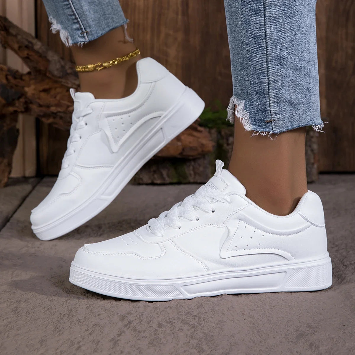 Zapatillas Informales Blancas para Mujer | Planas y Transpirables
