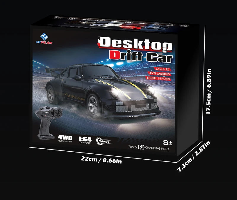 Auto de Drift RC 1:64 y 1:43 Control Remoto para Niños