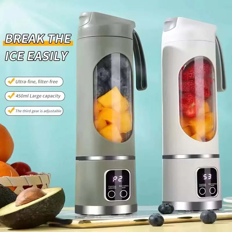 Exprimidor Eléctrico Portátil 450ml Recargable