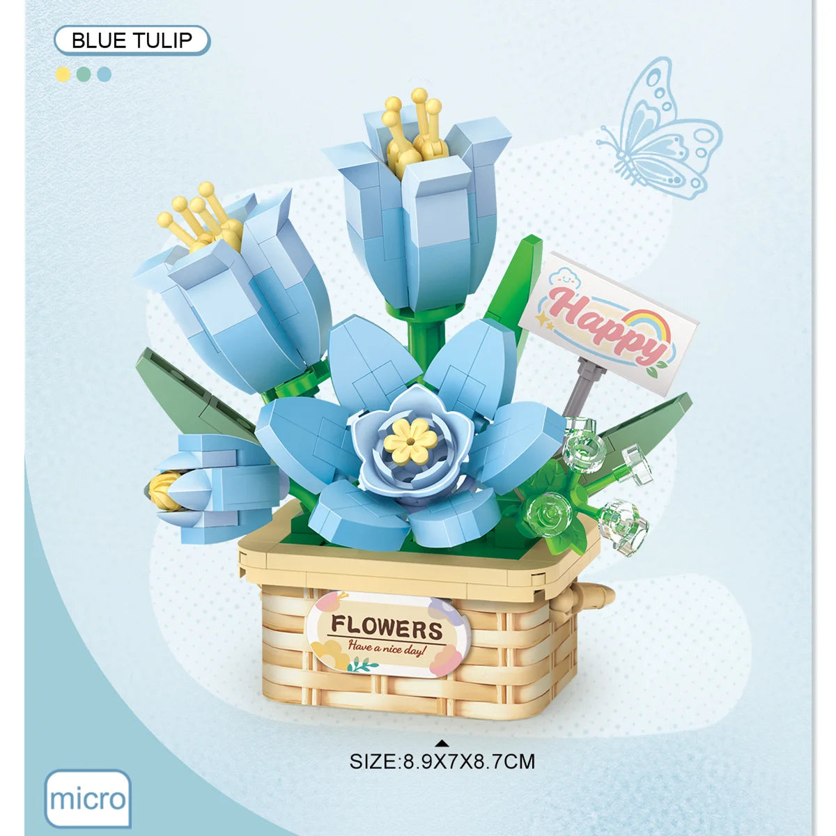 Set de Juguetes de Bloques de Construcción LOZ, Juego de Flores en Maceta, Modelo de Adorno Floral de Simulación para Escritorio, Juguete de Ensamblaje, Regalo Navideño para Niñas
