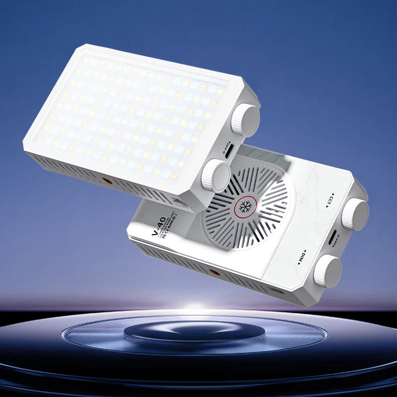 Luz LED para cámara de 40W, luz de relleno portátil de 2800K-9000K, lámpara de vídeo con mango, Panel de luz portátil para fotografía