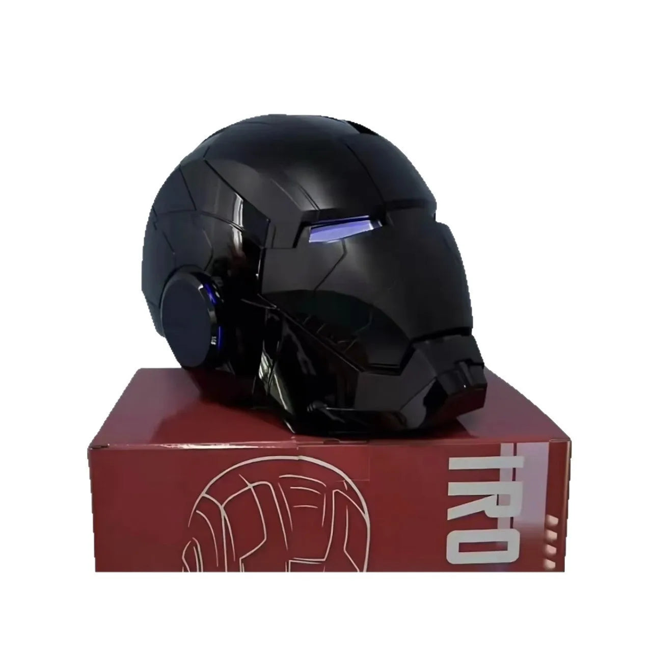 Casco de Iron Man de Marvel, Escala 1:1, MK50 MK5 MK17, con Control por Voz y Ojos Luminosos, Modelo Coleccionable para Adultos, Juguete de Navidad