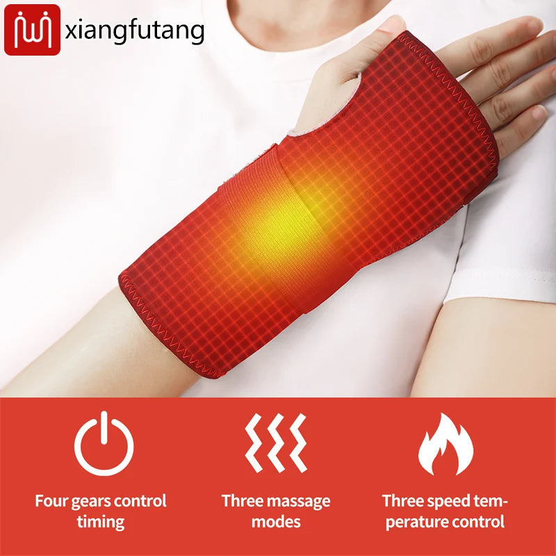 Masajeador Eléctrico USB para Muñeca y Mano con Calor y Vibración