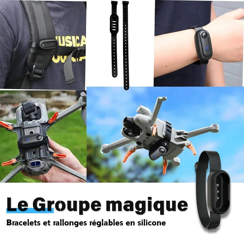 Mini cámara WiFi 4K HD con clip magnético para deportes, mascotas y exteriores