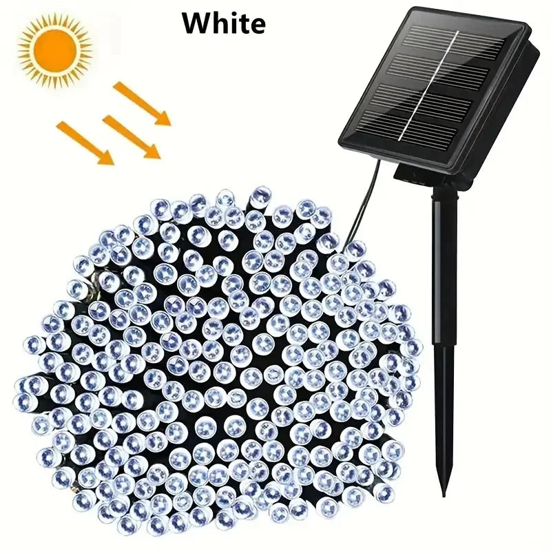 Cadena de Luces LED Solar para Jardín Exterior Decorativa