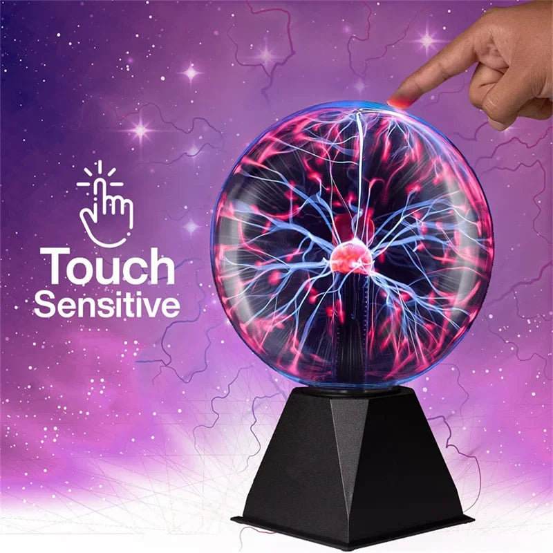 Lámpara de Plasma Mágica LED, Bola de Cristal Táctil para Decoración