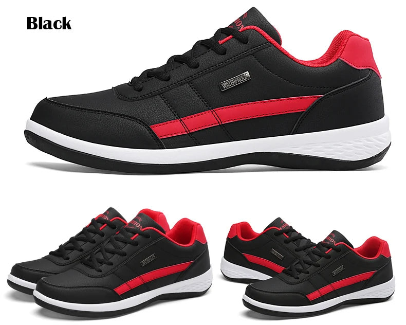 YRZL zapatos de hombre primavera otoño zapatillas impermeables para caminar ocio zapatos deportivos de cuero para hombre calzado antideslizante tenis para hombres