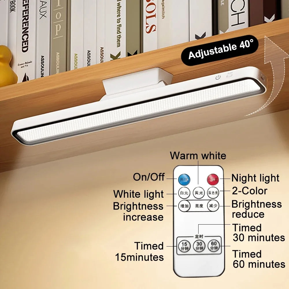 Lámpara LED USB Recargable Magnética con Atenuación Continua para Dormitorio