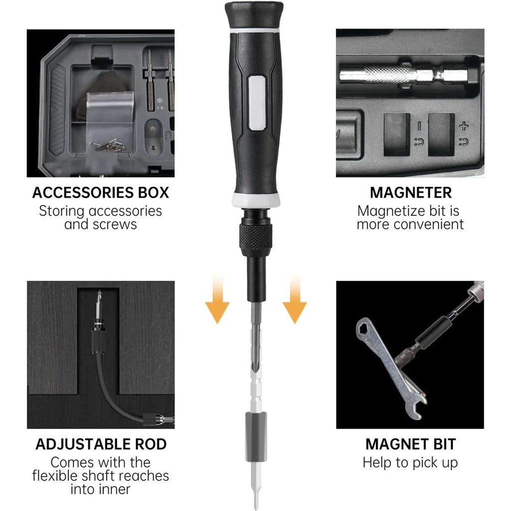 Juego de destornilladores de precisión para ordenador portátil, Kit de reparación profesional 152/25 en 1, T5, T6, Torx