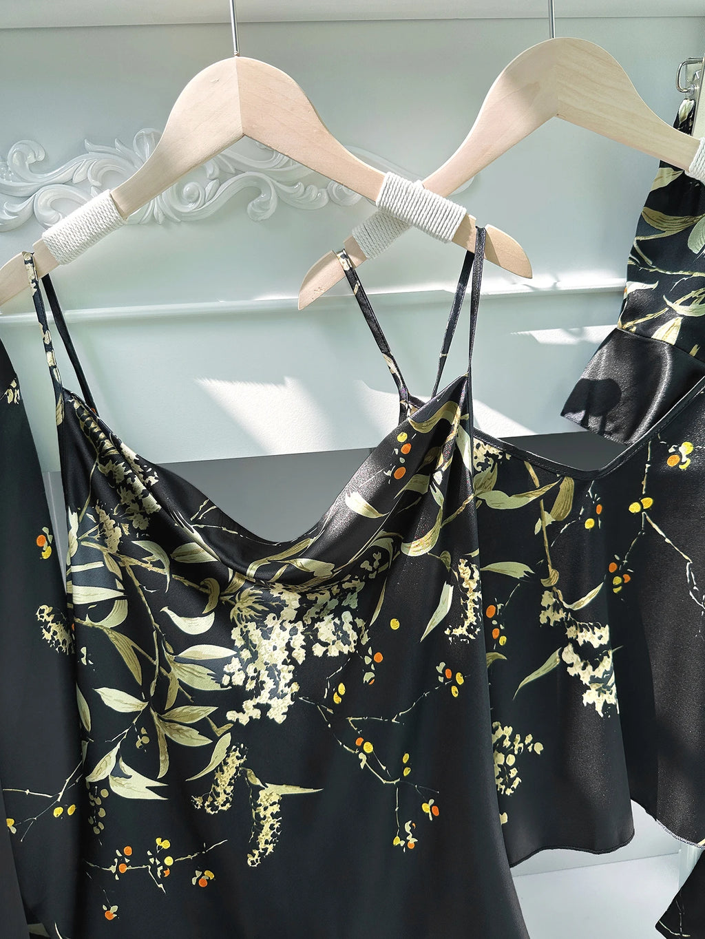 Conjunto de Pijama 5 Piezas con Estampado Floral para Mujer