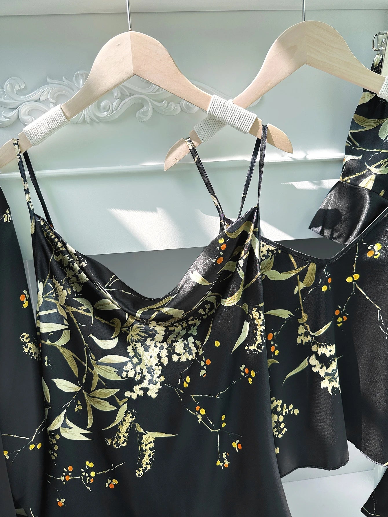 Conjunto de Pijama 5 Piezas con Estampado Floral para Mujer