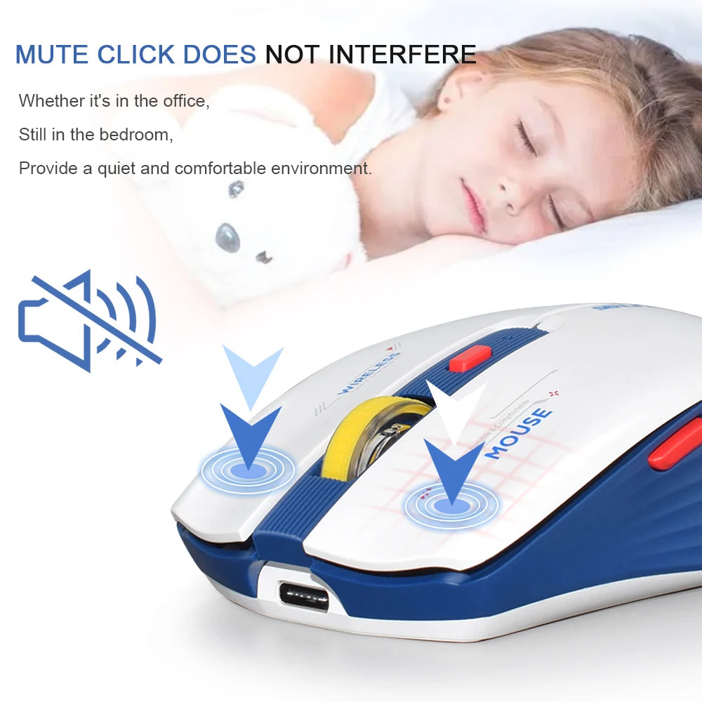 Ratón ergonómico recargable para juegos LT-T19, USB 2,4G, luz RGB inalámbrica, ordenadores de escritorio, portátiles y portátiles