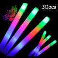 15/30 Uds. Barras luminosas LED a granel coloridas RGB, barra de espuma brillante, tubo de animación, luz oscura para suministros para fiesta de boda, cumpleaños y Navidad