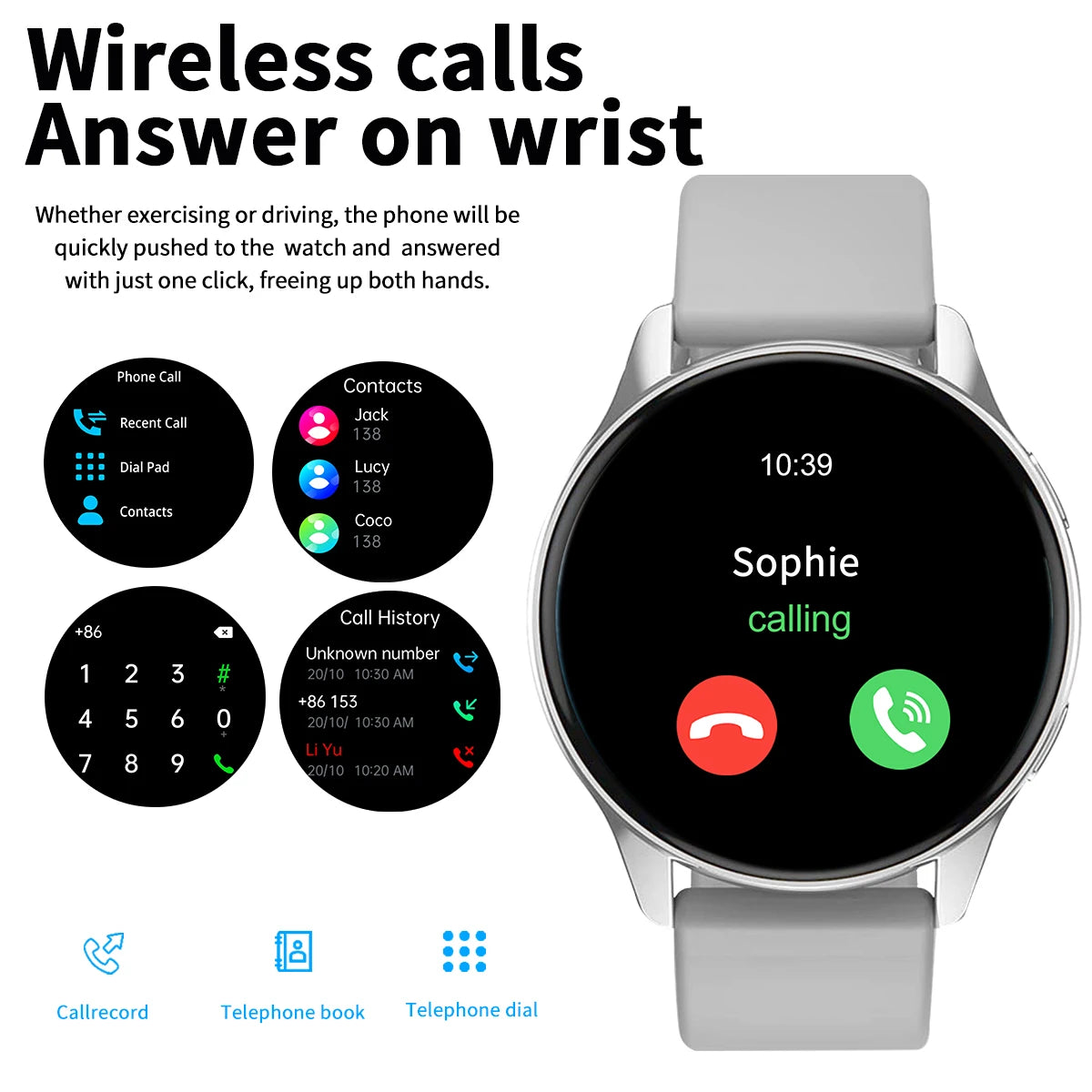 Reloj Inteligente T2 Pro con Llamadas, Modos Deportivos y Fondo Personalizable