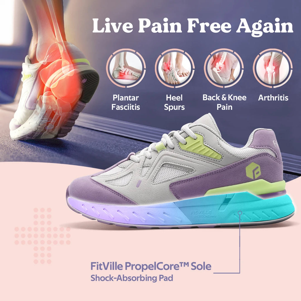Zapatillas Anchas para Mujer - Soporte para Pie Plano y Fascitis