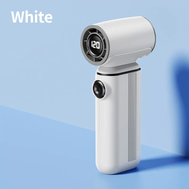 Mini Ventilador de Mano Recargable USB con Pantalla Digital
