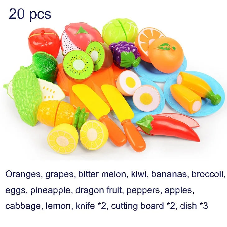 Juego de Corte de Frutas y Verduras para Niños Set de Cocina