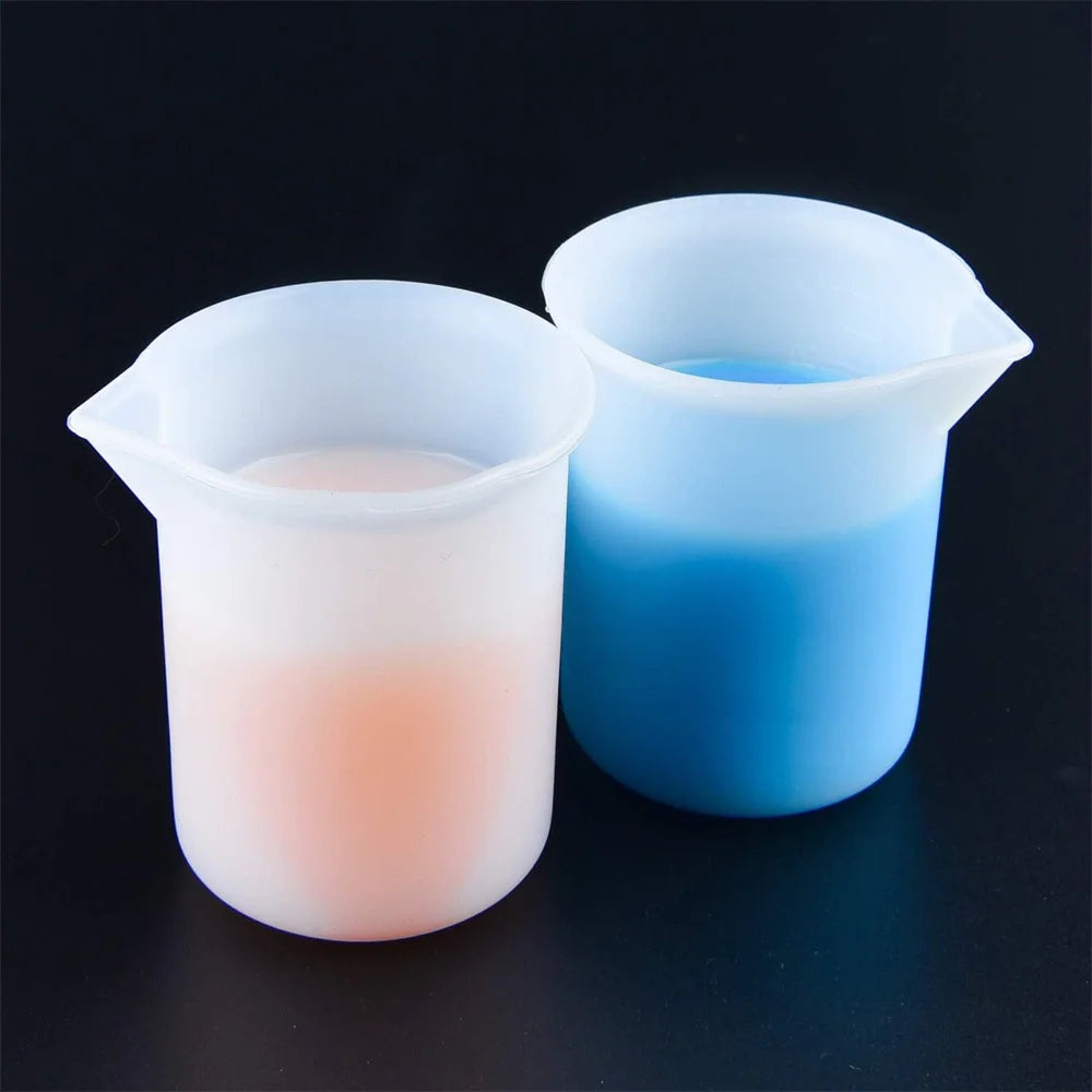 Tazas medidoras de silicona para resina, suministros de resina con vasos de silicona, vasos para mezclar resina, palitos para revolver de silicona, vaso para mezclar epoxi