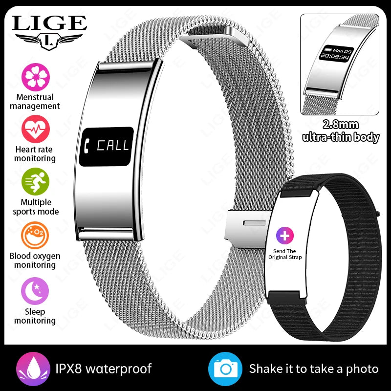 Pulsera inteligente LIGE con monitor de salud y seguimiento deportivo