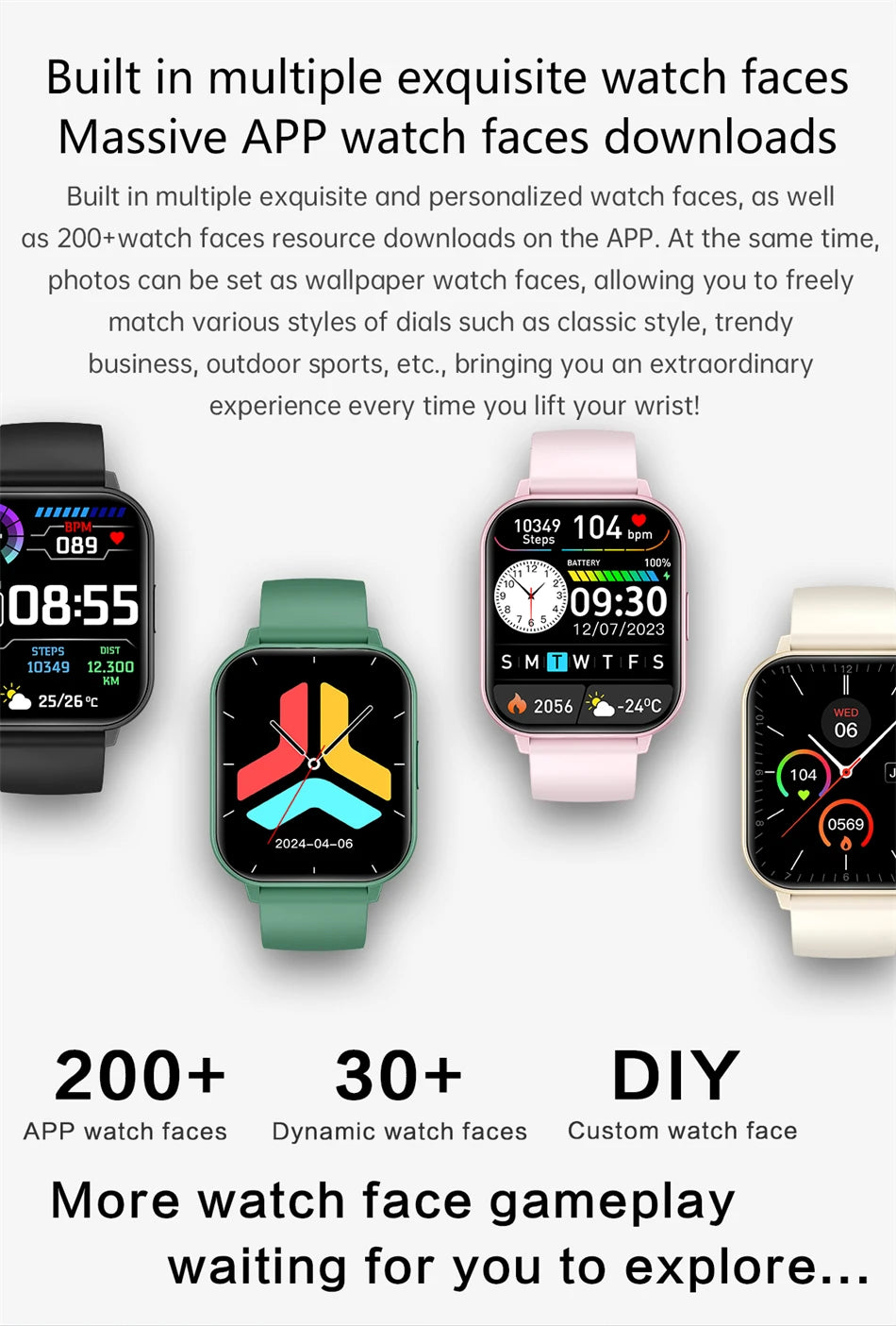 Reloj Inteligente Pantalla Táctil Esfera Personalizable