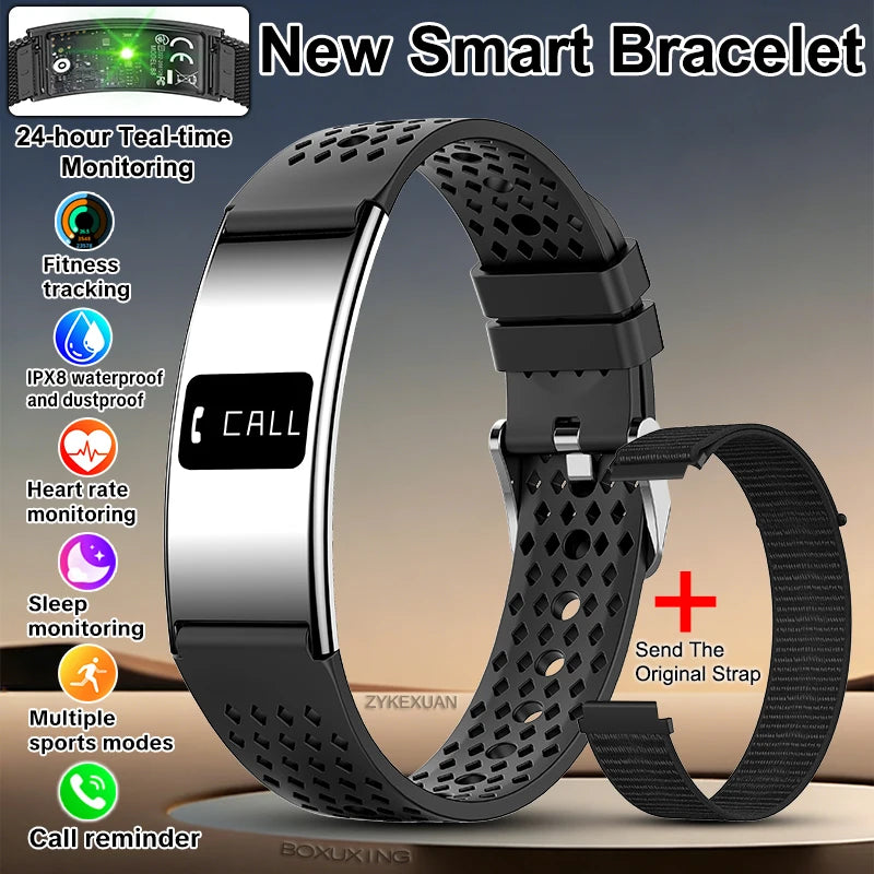 Pulsera Inteligente Deportiva Resistente al Agua IPX8 con Monitor de Salud