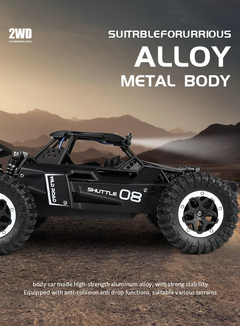 Coche RC ZWN Aleación Todoterreno 1:20 con Luz LED Control Remoto