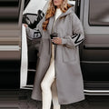 Autumu-Chaqueta Parka de invierno para mujer, abrigo largo blanco con capucha, abrigos gruesos y cálidos, ropa informal elegante a la moda para mujer