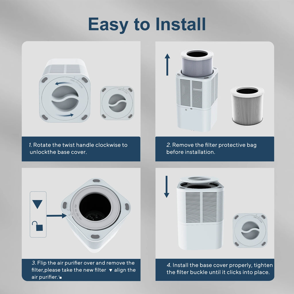 Purificador de aire HEPA con ionizador de iones negativos y aromaterapia