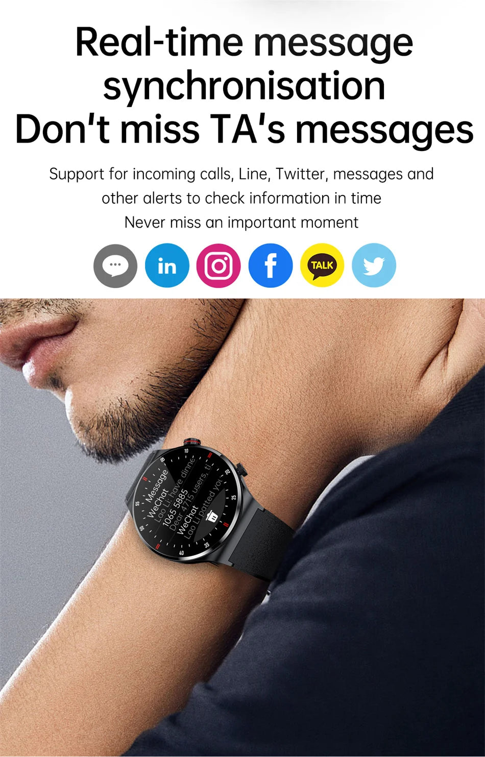 Reloj Inteligente Deportivo con Pantalla Táctil y Llamadas Bluetooth
