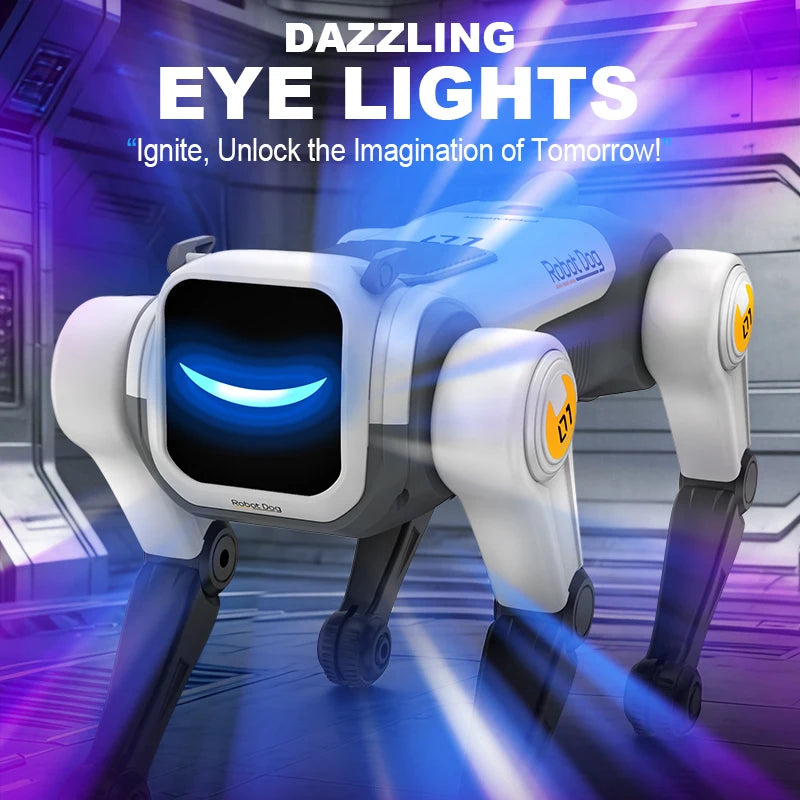 Perro Robot Mecánico RC Inteligente con IA, Comandos de Voz, Programable, Canta, Baila, Acrobacias Electrónicas, Perro Robot Biónico Inteligente