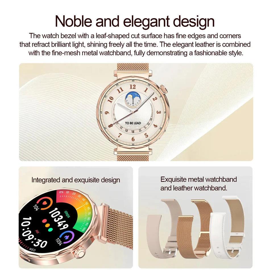 Reloj Inteligente Mujer AMOLED Bluetooth IP68