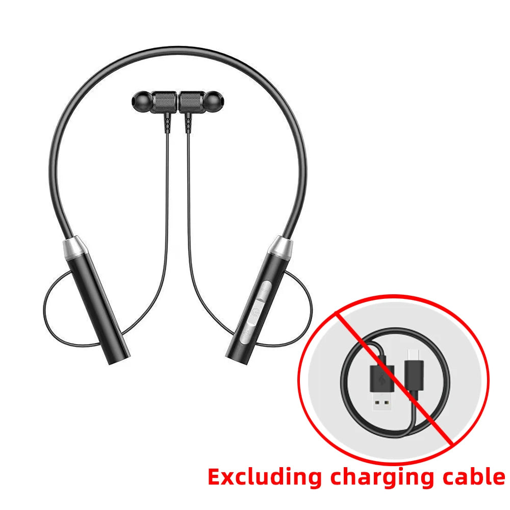 Auriculares inalámbricos con Bluetooth, cascos con banda para el cuello, auriculares deportivos estéreo para videojuegos, auriculares magnéticos impermeables con pantalla LED