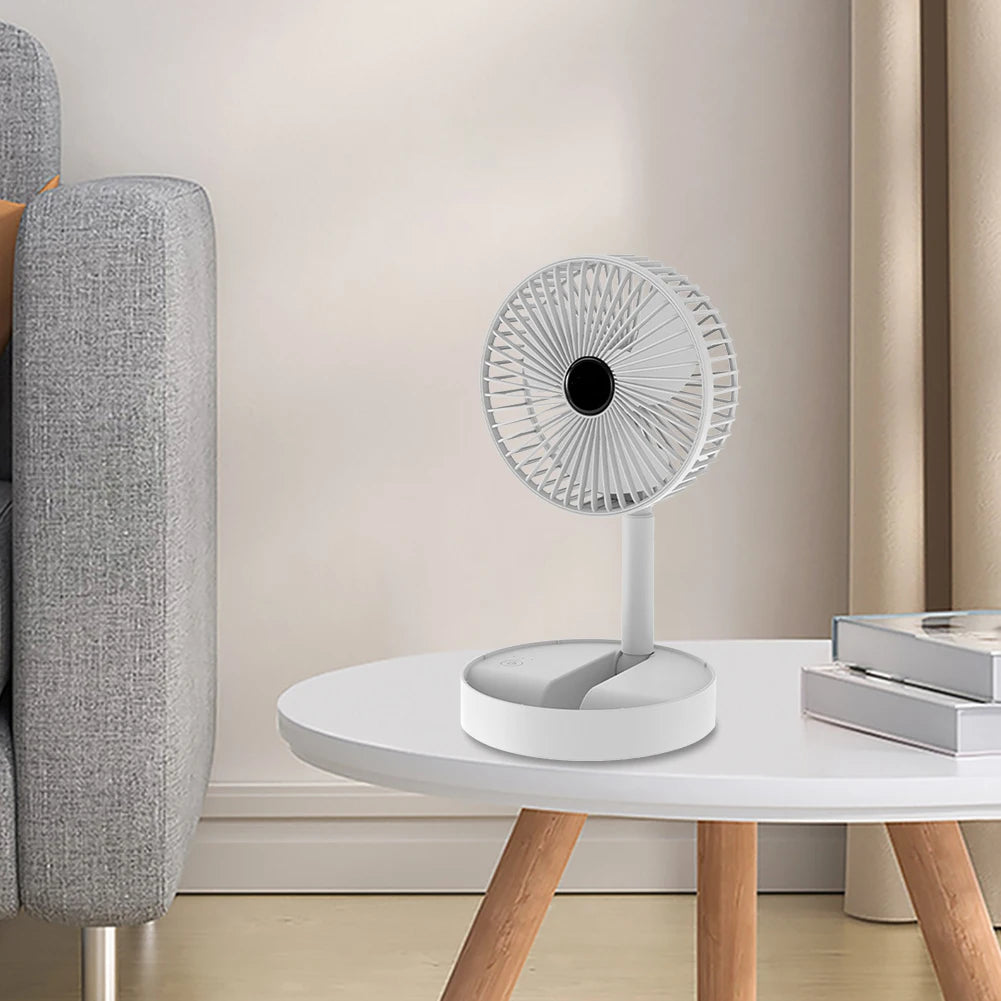 Ventilador de Escritorio Plegable Recargable USB con Tecla Táctil