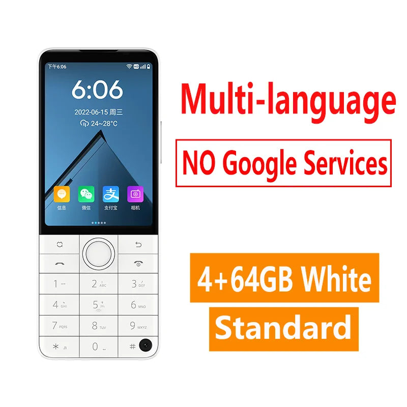Nuevo Qin F22 Pro pantalla táctil inteligente teléfono Wifi 5G + 3,5 pulgadas 4GB 64GB agregar Google Store Android versión QinGlobal teléfono móvil