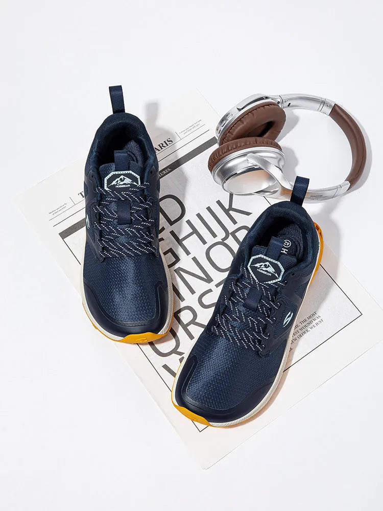 HOBIBEAR Zapatillas de senderismo unisex con cordones Zapatos para caminar Viajes al aire libre Zapatillas de deporte de cuero artificial