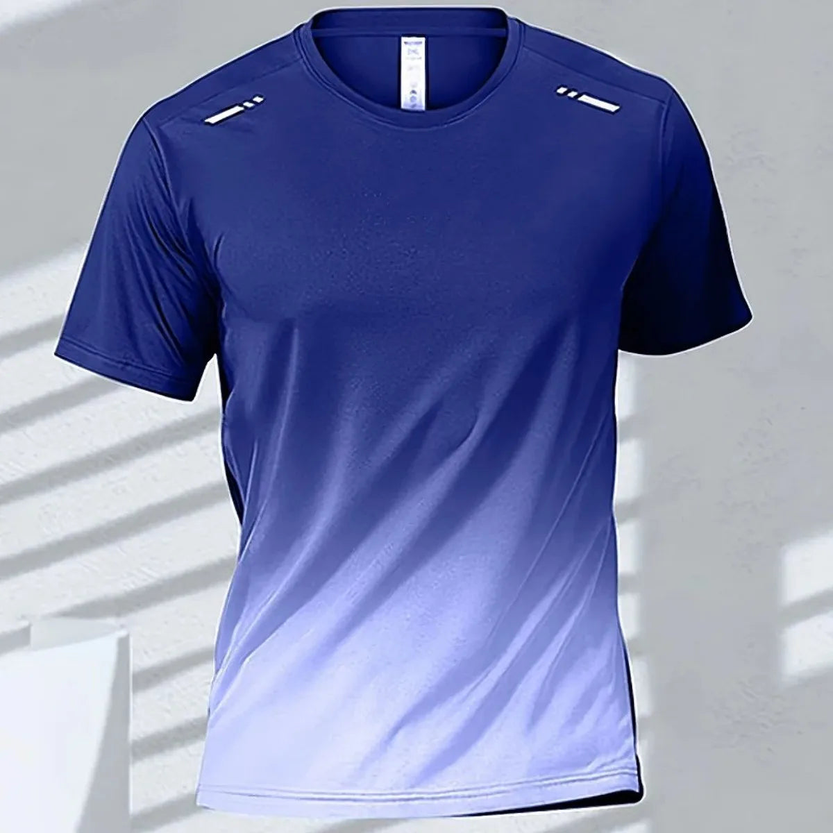 Camiseta Degradada para Hombre, Cuello Redondo, Secado Rápido