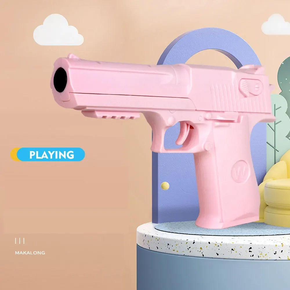 Pistolas de juguete para niños, pistola de plástico Manual, juguete de espuma para dardos, lanzador de modelo de tiro para niños y niñas, juegos al aire libre