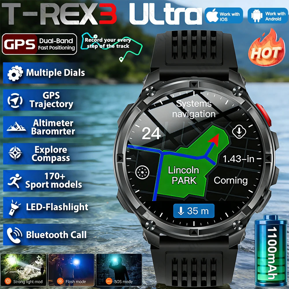 T-Rex3 Ultra Reloj Inteligente 1100mAh 5ATM