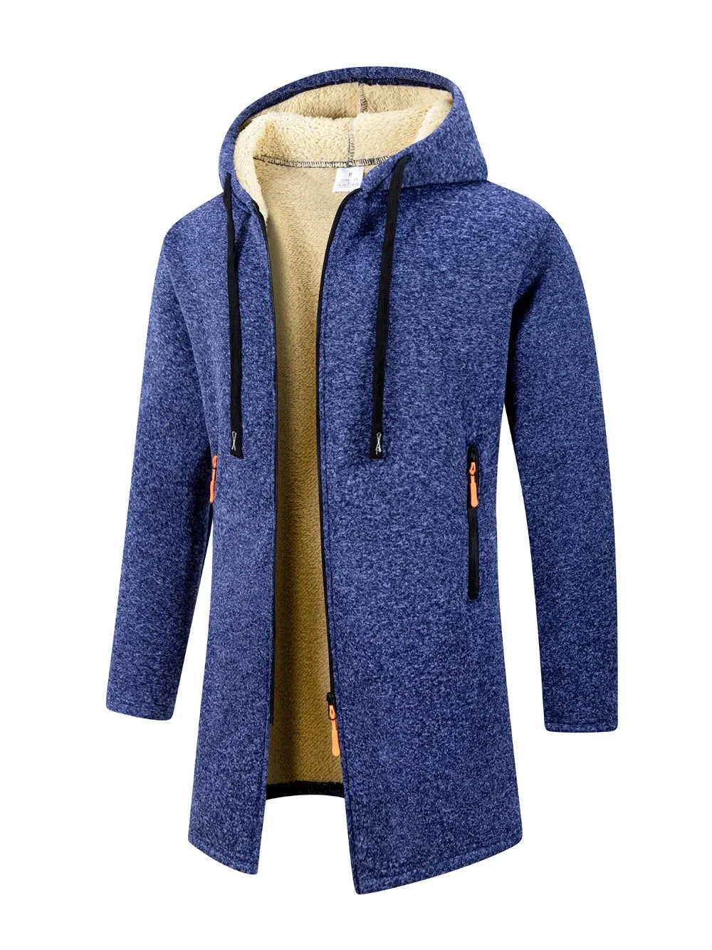 Chaqueta con Capucha Gruesa para Hombre, Cremallera, Abrigo de Invierno